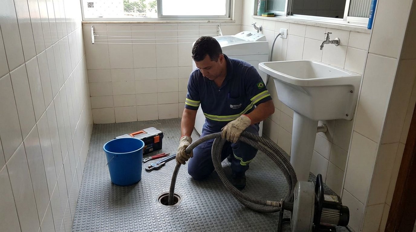 Ponto de Esgoto na Lavanderia em João Pessoa‑PB